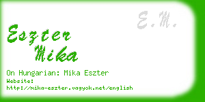 eszter mika business card